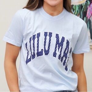 Lulu Mac Youth Chambray Polka Dot Comfort Colors Tee